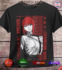 Makima Chainsaw Man Shirt Anime Tee T-Shirt Manga Otaku Denji Unisex All Size