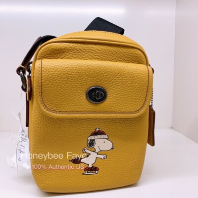 NWT Coach X Peanuts MEN'S Heritage Crossbody With Snoopy