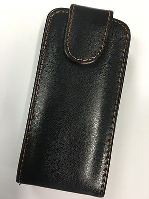 Sony Ericsson Vivaz U5a, U5i Kurara Fitted Leather Flip Wallet Case Black ALC654