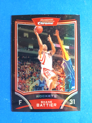 2008-09 BOWMAN CHROME SHANE BATTIER #58 REFRACTOR #289/499 HOUSTON ...