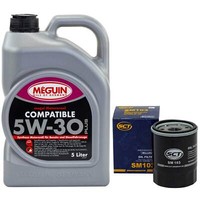 MotoröL Set 5W-30 Meguin 5 Liter + ÖLfilter SM 103 FüR Mitsubishi Colt VI Lancer
