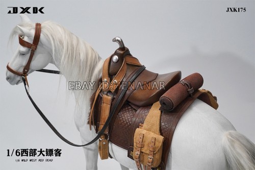 JXK Wild West Hanoveria Horse 1/6 Animal Simulation Model Resin Figure White - Picture 7 of 8