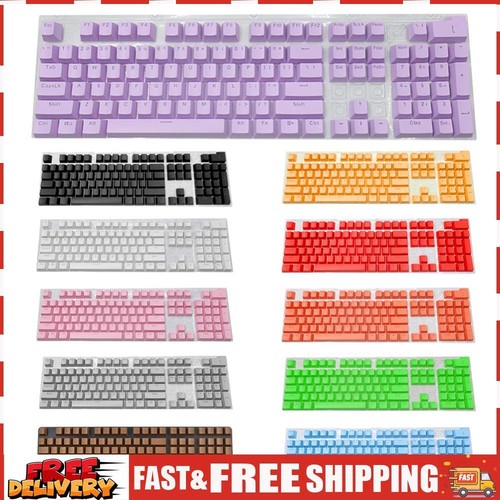 104pcs Ergonomic Fashion Mechanical Keyboard Keycap Notebook Button Accessory ~