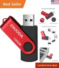 Portable 128GB Red USB 2.0 Thumb Drive with Dust Proof Design and LED Indicator