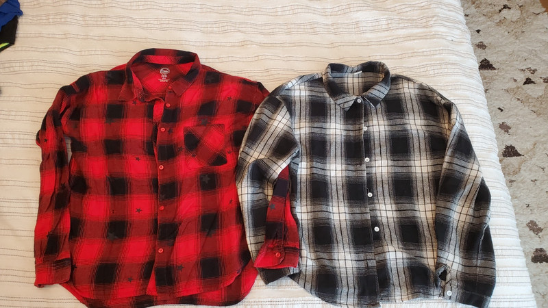 2 pc lot Wonder Nation XL 14-16 SHEIN 11-12 shirts tops lumberjack winter b2