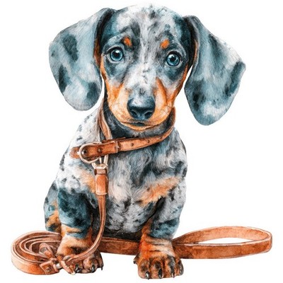 8x Sticker Dachshund Dog Car Sticker 9x9cm Teckel Dachshund Puppy Set