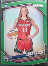 Lucy Olsen 2025 Panini Prizm WNBA Green Prizm  & Base Card RC #145 (2 Cards)