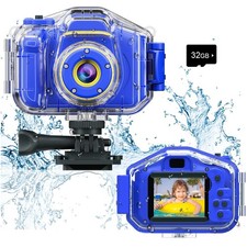 Kids Waterproof Camera - Children Underwater HD Video Digital Camcorder, Port...