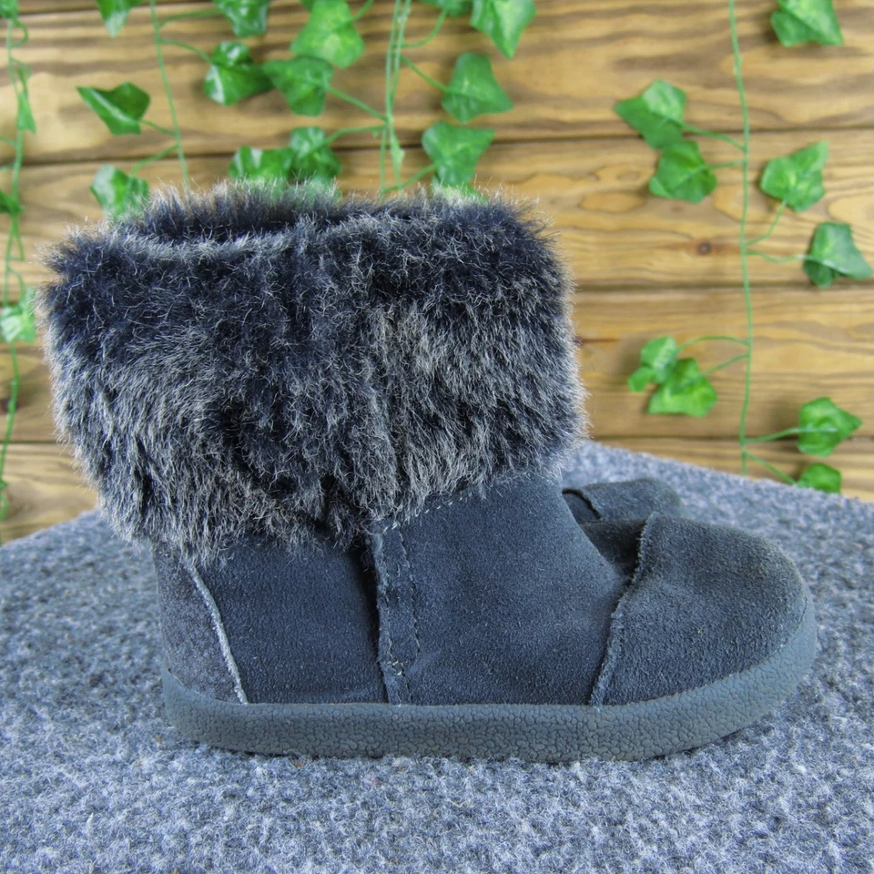 Toms ребенка ясельного возраста 7 серый искусственной замши искусственного меха с подкладкой ботильоны теплый уютный зимняя обувь - Изображение 3 из 4