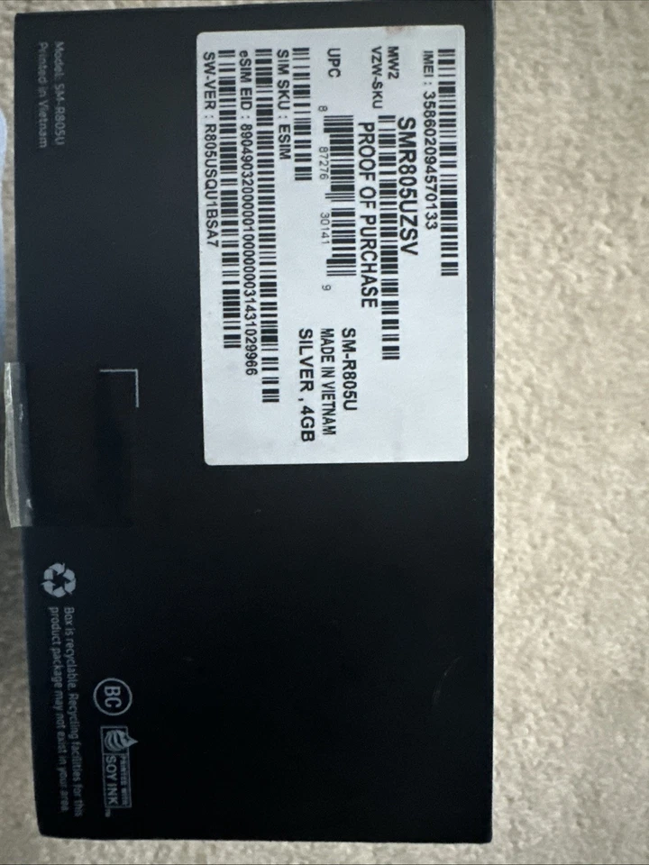 Samsung Galaxy Watch 46mm (LTE) Pre owned Silver Black Band. Verizon Service - Image 4 of 4