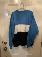 Striped Crew Neck Pullover Sweater Size XXXL