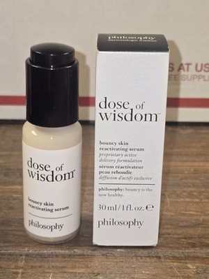 New! Philosophy Dose Of Wisdom Bouncy Skin Reactivating Serum 30ml/1fl.oz
