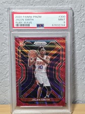 Jalen Smith 2020-21 Prizm Rookie RC #300 Red Ruby PSA 9