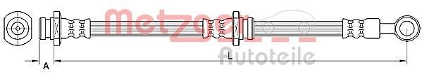 Bremsschlauch Vorne Rechts Metzger 4110670 FÜR Hyundai KIA-image
