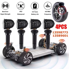 4Pcs OEM 13598773 Tire Pressure Sensor TPMS 433MHz For GMC Buick Chevy #