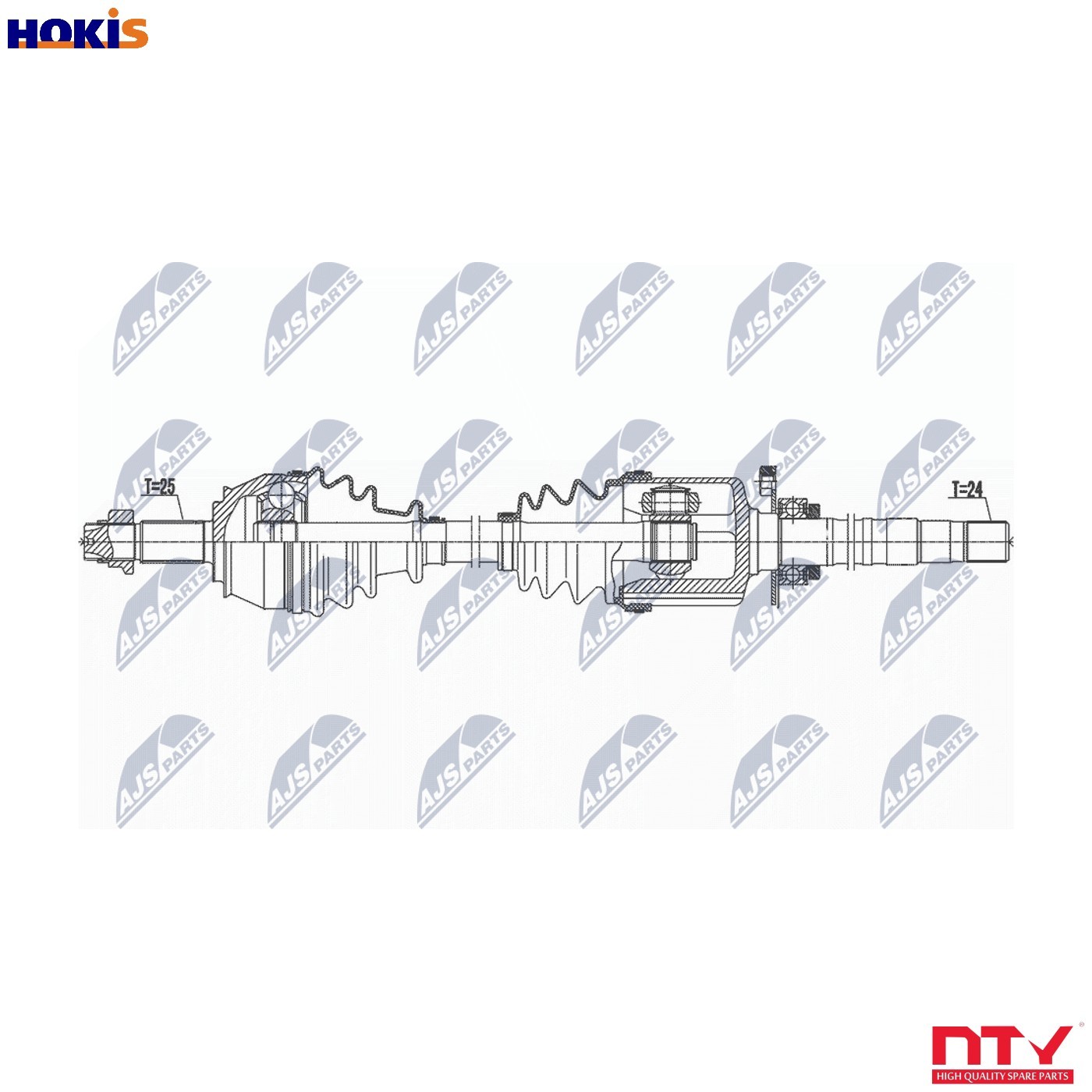 Nty Driveshaft Right For Fiat 500 1.4 100Km, 1.3D Multijet 95Km 07 - Image 6