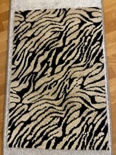 🔥Teppich Zebra Schwarz Beige 90x60 Wohnzimmer