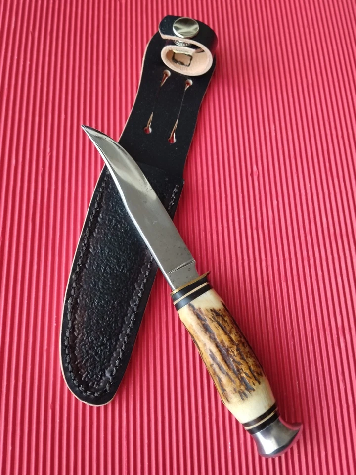 Rar Solingen Robert Schaaf Jagdmesser Hirschhorn Elch Sammler Fahrten Messer - Bild 3 von 4