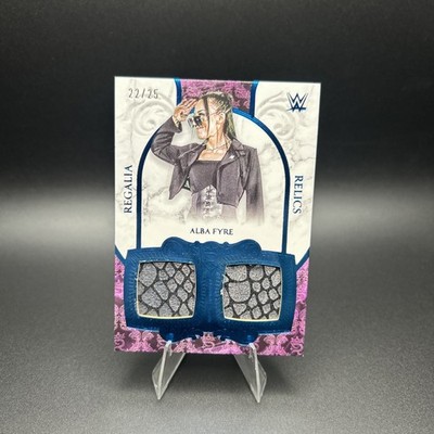 2025 TOPPS ROYALTY WWE ALBA FYRE - REGALIA RELICS PATCH Blue /25 Match-used