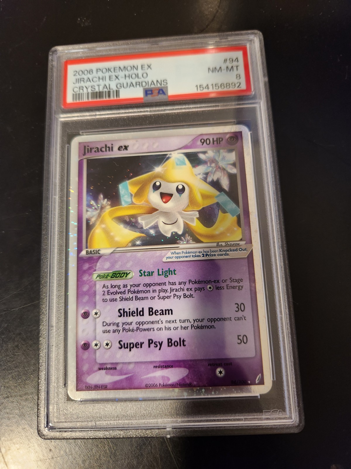 2006 Pokemon EX Crystal Guardians Holo Jirachi ex #94 PSA 8 NM-MT