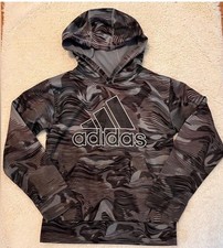 Adidas Boys Pullover Hoodie Sweater Sz M 8 