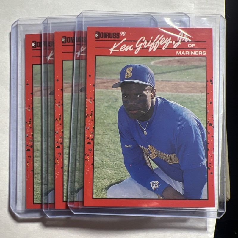 (3) Lot 1990 Donruss Ken Griffey Jr. #365 Seattle Mariners