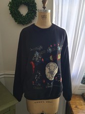 Vintage 1990s Smithsonian National Air & Space Museum Lindbergh Sweatshirt, S