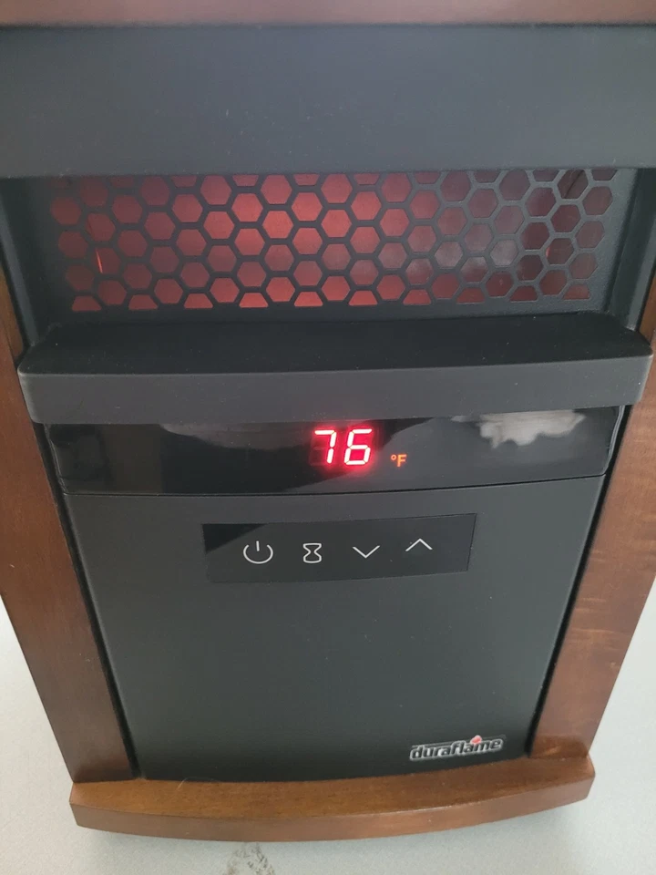 Calentador Eléctrico Infrarrojo Portátil Calidad Duraflame, 1500W, ¡Sin Control Remoto! Foto 2 de 4