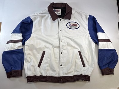 Chasco Constructors Leather Varsity Jacket XXL Round Rock Texas Bomber Coat
