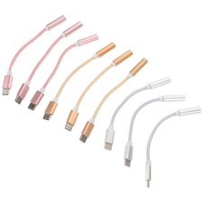 9 Pcs Type to Earphone Jack Earphones Wired Usb Converter Headphone