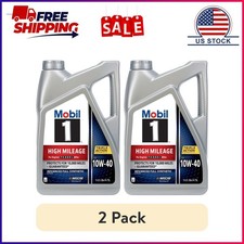 (2 pack) Mobil 1 High Mileage Full Synthetic Motor Oil 10W-40, 5 Quart 39.92 per gallon
