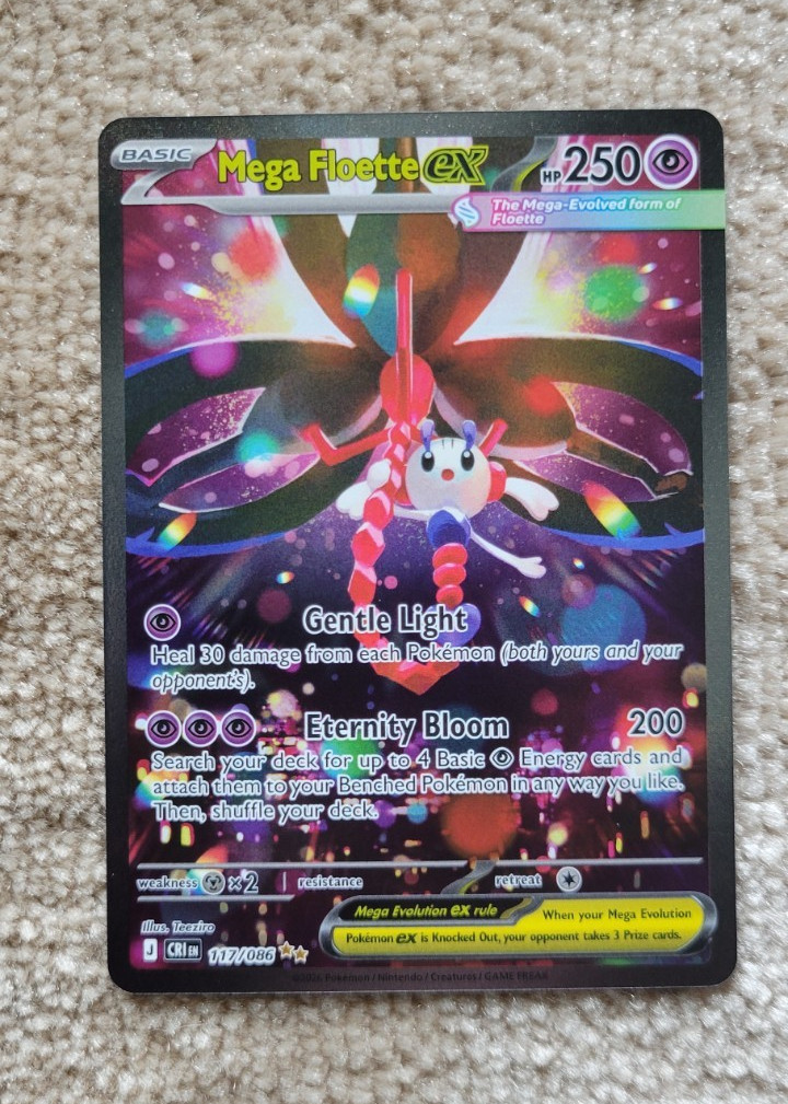 Mega Floette EX 117/086 CR1 Chaos Rising Full Art Holo Rare Pokemon TCG