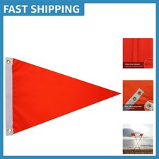 12x18 Inch Outdoor Heavy Duty Nylon Safety Flag with Brass Grommets - Triangular