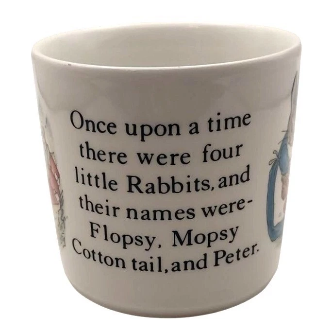 Vintage Wedgwood Peter Rabbit Beatrix Potter Childs Nursery Rhyme Mug England - Image 2 of 4