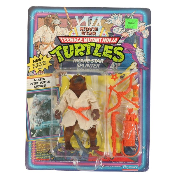 Movie Star Splinter - Vintage Tmnt / Teenage Mutant Ninja Turtles - Moc-image