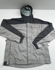 Carhartt Jacket Mens Large Gray Nylon Hooded Storm Defender Rain Outdoor