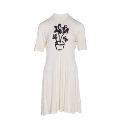 Desigual Damen Kleid Strick A-Linie Baumwolle Viskose Blumenprint Gr.XL 23SWVK94 - Bild 1 von 4