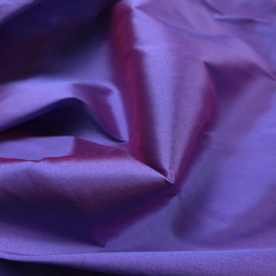 Purple Blue Two Tone Taffeta Fabric 58" By The Yard Iridescent Red Shot Silk - Image 3 of 4
