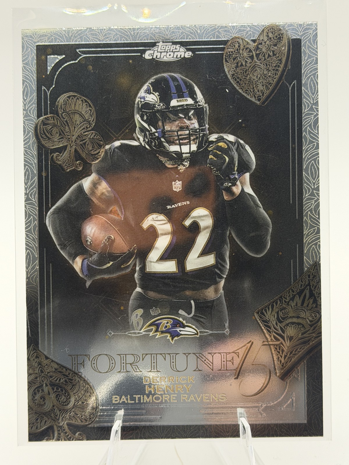 Derrick Henry 2025 Topps Chrome #F15-10 Fortune 15 Ravens