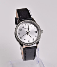 Caravelle Womens Crystal Stainless Silver Dial Quartz Watch 43x104