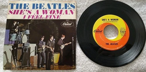 THE BEATLES - I Feel Fine/She's A Woman - Picture Sleeve/45 Capitol 5327 Rock