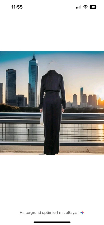 Massimo Dutti Jumpsuit/Overall Damen Gr. S/ 36  Schwarz - Top ♥️ - Bild 2 von 4