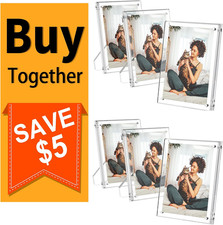 3 Pack Acrylic Picture Frames - 5x7  4x6 Sizes for Your Memories