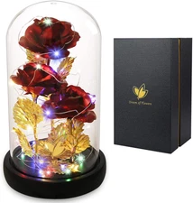 Enchanted Galaxy Rose in Glass Dome - Perfect Gift for Any Occasion