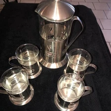 Berghoff International Belgium French Press & 4 Cups Gourmet Coffee 5 Pc Set