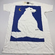 Vintage Michigan Rag Co Shirt Mens One Size Polar Bear Graphic Made USA 90s