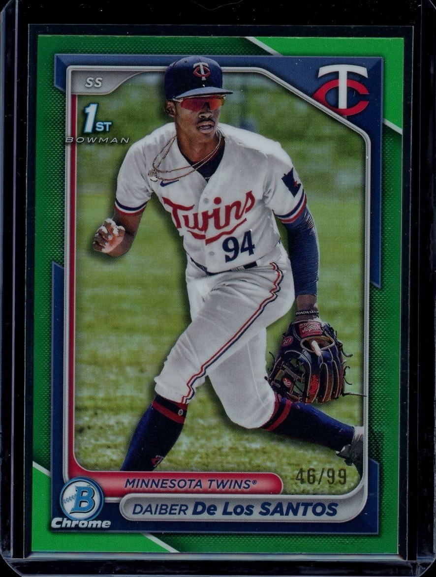 2024 1st Bowman Chrome ~ Daiber De Los Santos ~ Green Refractor /99 ~ BCP-105