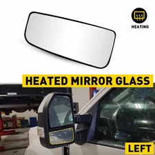 Mirror Glass Left Lower Heated Driver Side Replacement Fit For 15-21 Ford F-150