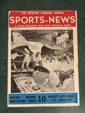 1937 November 23rd Boston Bruins Vs Montreal Canadiens Program Boston Garden