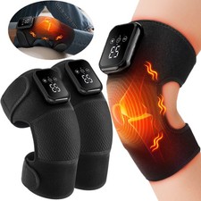 2x Cordless Knee Massager for Pain Relief with 3 Heat Levels  3 Vibration Modes